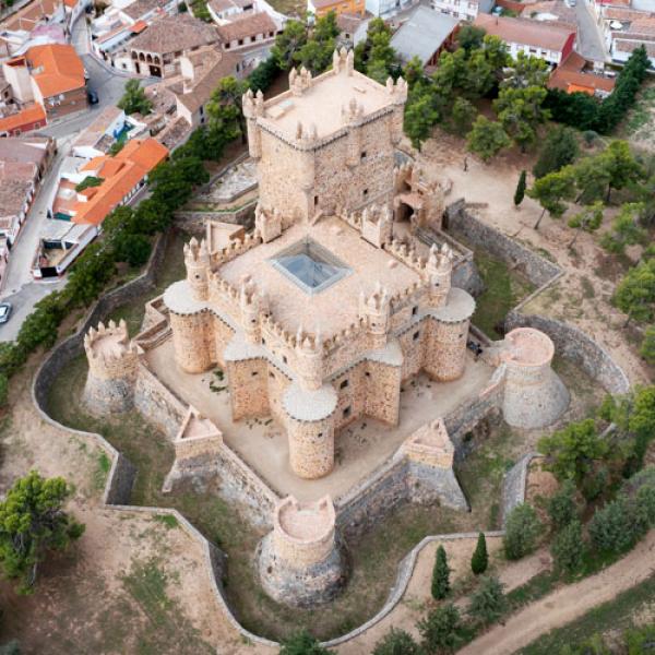 Vista aérea del Castillo de Guadamur